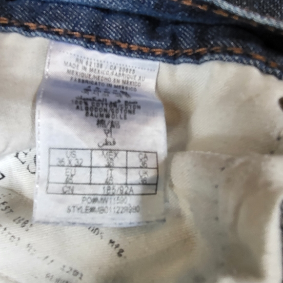 Guess Men's Vintage Y2K Falcon Slim Bootcut Baggy Distressed 36 Button Jeans - Picture 9 of 10